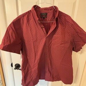 Mens Banana Republic Red Casual Button Down XL Slim Fit Shirt